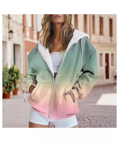 Women's Spring 2024 Zip Up Hoodies Long Sleeve Sweatshirts Fall Outfits Oversized Sweaters Casual Fashion Jackets Top 2-v $13...