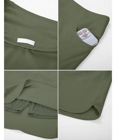 Women's Athletic Skorts Skirts Sports Golf Tennis Skirts with Pockets S-3XL A Army-green $16.45 Skirts