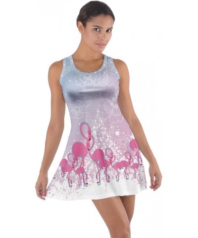 Womens Tank Dress Flamingo Summer Cotton Racerback Dress, XS-5XL Lace Flamingo $16.73 Dresses