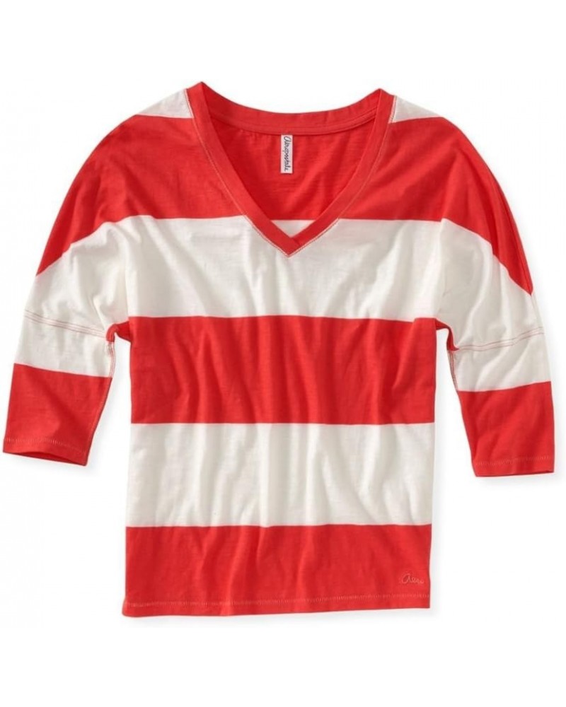 Womens Stripe Graphic T-Shirt, Orange, Medium $9.33 T-Shirts