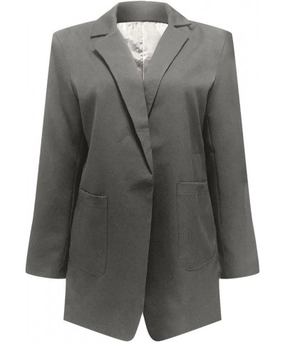 Blazer Jackets for Women Fashion Plus Size Blazer Dress Lightweight Work Office Suit Jacket Business Casual Outfits B Gray $9...