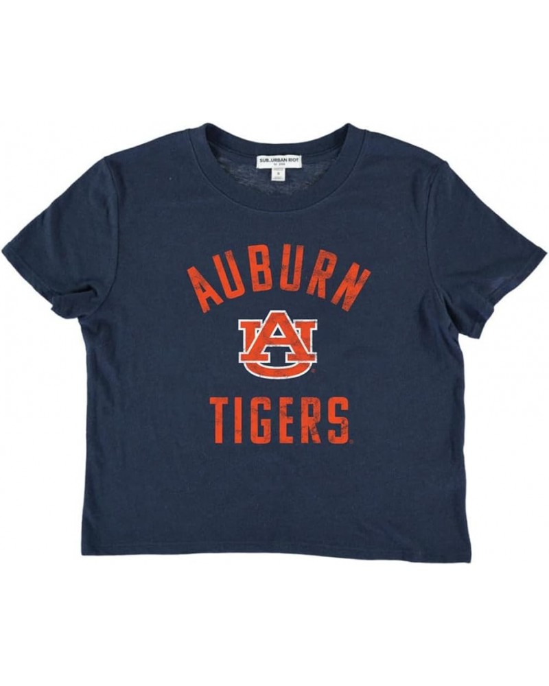 Suburban Riot Mascot Logo Collection Dylan Women's Short Sleeve Crop Top Auburn Tigers $14.70 T-Shirts