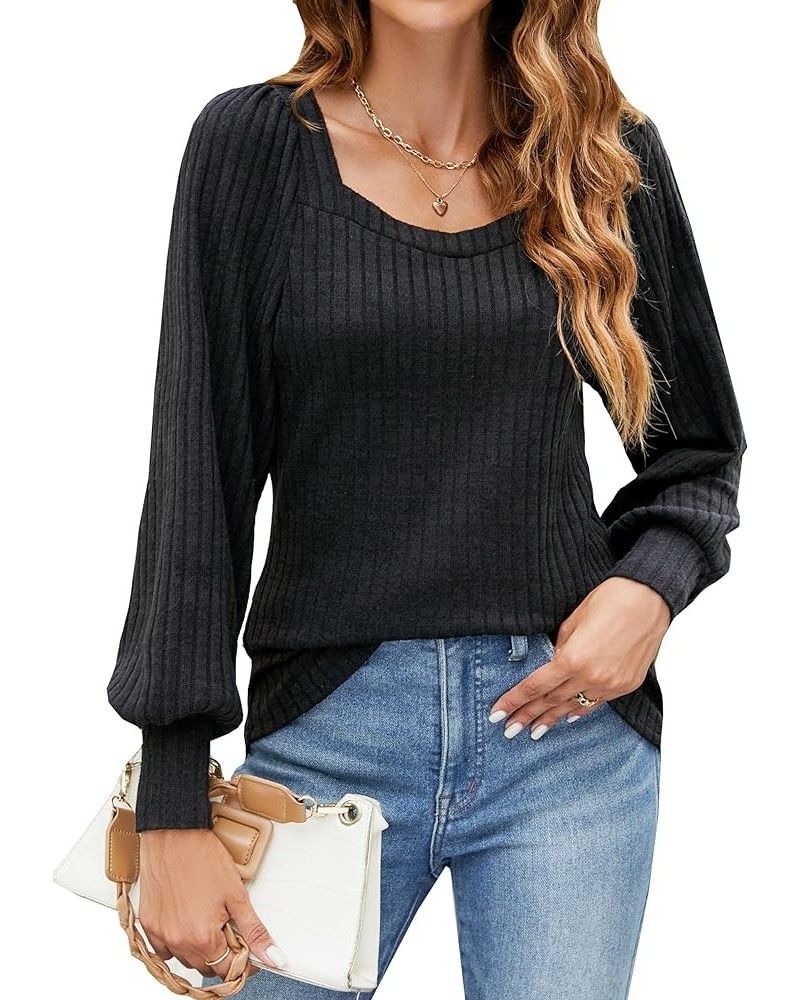 Women's Quarter Zip Sweater Dressy Casual Cable Knit Fall Tops Trendy Long Sleeve Pullover 2023 Black $14.99 Sweaters