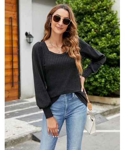 Women's Quarter Zip Sweater Dressy Casual Cable Knit Fall Tops Trendy Long Sleeve Pullover 2023 Black $14.99 Sweaters