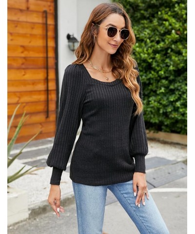 Women's Quarter Zip Sweater Dressy Casual Cable Knit Fall Tops Trendy Long Sleeve Pullover 2023 Black $14.99 Sweaters