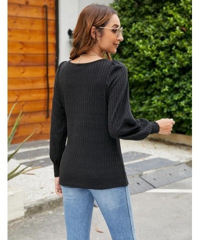 Women's Quarter Zip Sweater Dressy Casual Cable Knit Fall Tops Trendy Long Sleeve Pullover 2023 Black $14.99 Sweaters