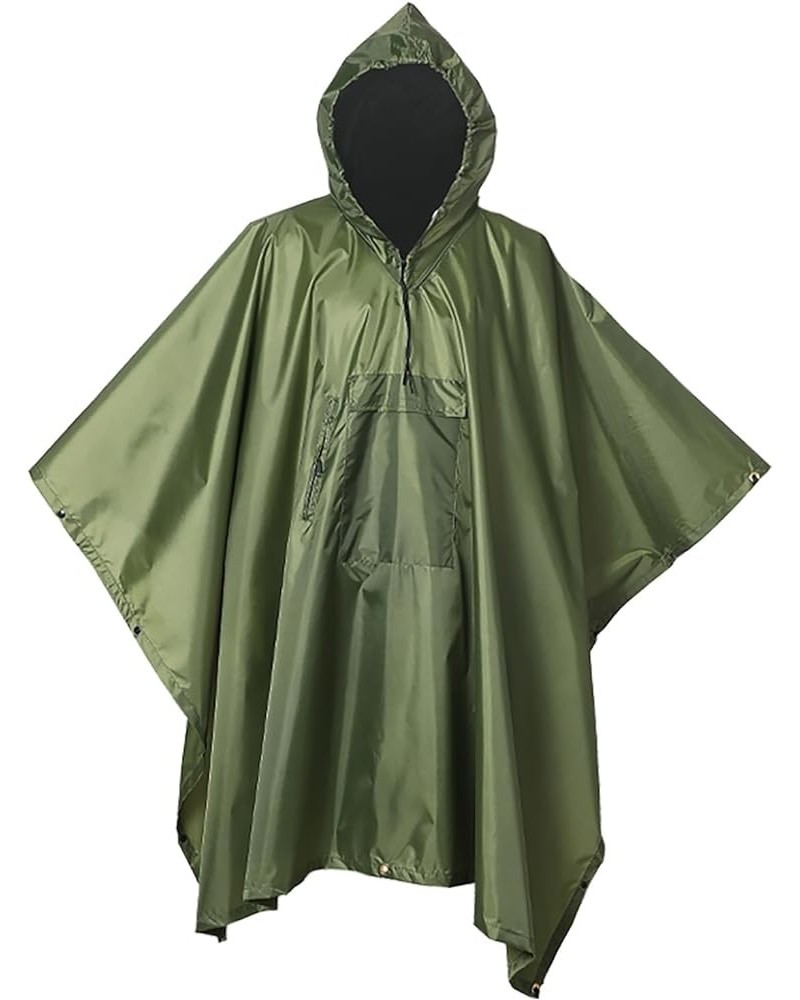 Military Poncho, Waterproof Camouflage Army Poncho, Multi Use Rip Stop Military Rain Poncho Green $13.49 Coats