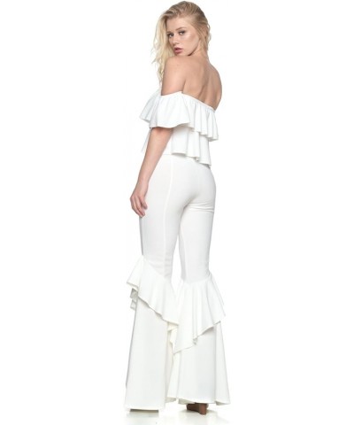 J2 Love Women's Ruffled Flared Pants White $21.59 Pants