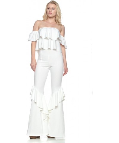 J2 Love Women's Ruffled Flared Pants White $21.59 Pants