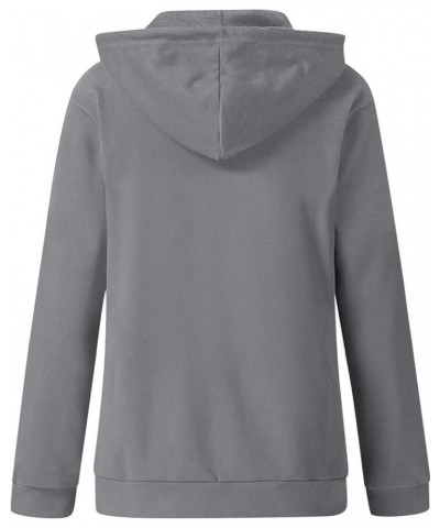 Womens Full Zip Hooded Sweatshirts Drastring Lightweight Athletic Jacket For Women Fall Outdoor Leisure Hoodies Sports Grey $...