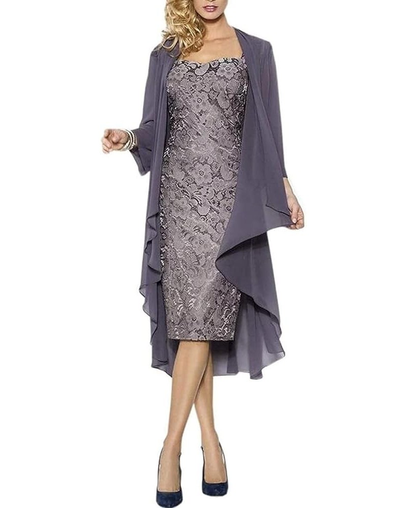 Mother of The Bride Dresses for Wedding Plus Size Jacket Chiffon Dresses for Women 2023 Grey $32.39 Dresses