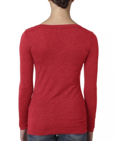 Tri-Blend Long-Sleeve Scoop (6731) Vintage Red, M $8.89 T-Shirts