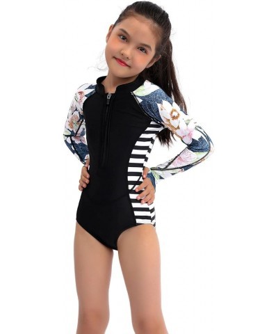 Women and Girls Matching Swimsuit: Long Sleeve One Piece Rash Guard Bathing Suit UPF 50+ (Please Order Separately) White and ...