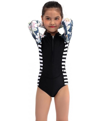 Women and Girls Matching Swimsuit: Long Sleeve One Piece Rash Guard Bathing Suit UPF 50+ (Please Order Separately) White and ...