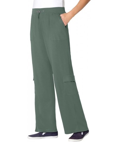 Women's Plus Size Pull-On Knit Cargo Pant Pine $24.12 Uniforms