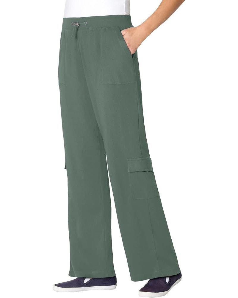 Women's Plus Size Pull-On Knit Cargo Pant Pine $24.12 Uniforms