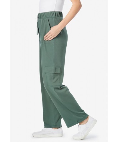 Women's Plus Size Pull-On Knit Cargo Pant Pine $24.12 Uniforms