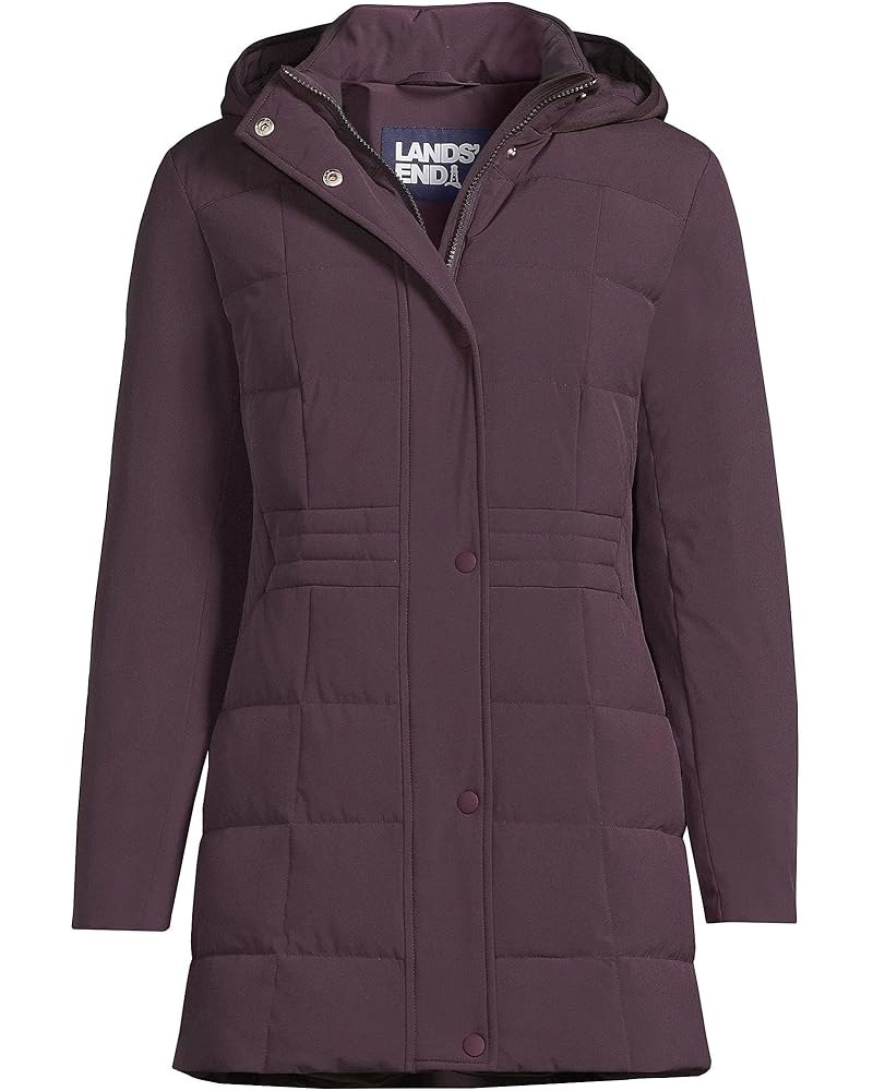 Women's Quilted Stretch Down Coat Black Currant $80.99 Jackets