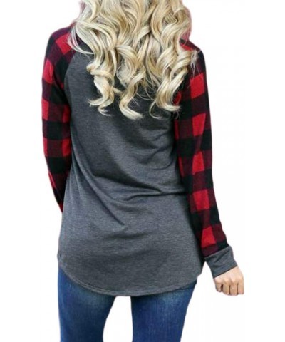 Women's Graphic Printed Raglan Plaid Long Sleeve Casual Pullover Tunic Tops Happy Camper $11.25 Hoodies & Sweatshirts