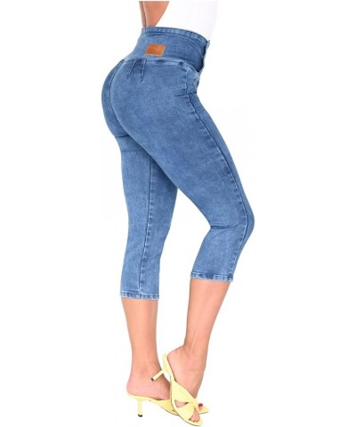 LOWLA Colombian Butt Lifting Capri Jeans for Women Pantalones Colombianos Levanta Cola Blue 239257 $31.50 Jeans