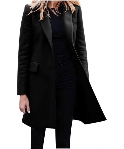 Blazer for Women 2024 Casual Mid Length Cardigan Lapel Business Elegant Jacket Professional Single Breasted Coat Black $10.99...