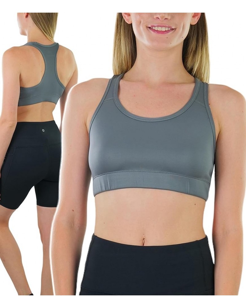 Women’s Seamless Athletic Top or Non-Padded Sports Bra Sports Bra - Charcoal $8.77 Activewear