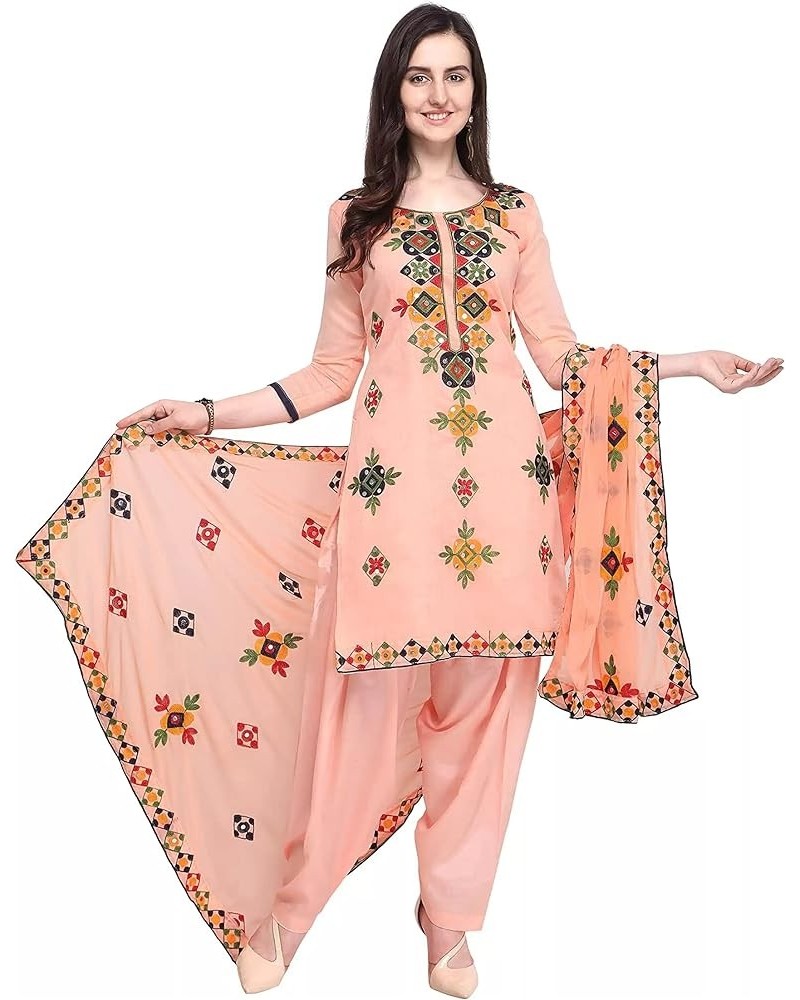 salwar kameez Set for women ready to wear Indian Plus Size Party Wear patiala dresses for women Peach $31.35 Dresses