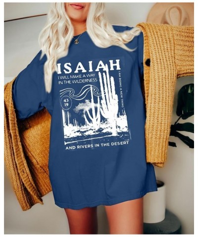 Christian Tshirt Women Oversized Faith Tshirt Christian Religious T-Shirt Inspirational Short Sleeve Tops Blue $12.42 T-Shirts