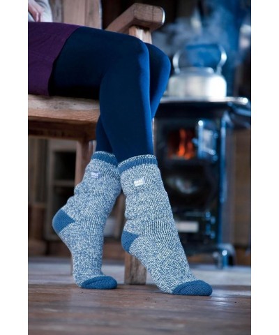 Women's Thermal Long Ski Socks Size 5-9 US Navy $15.36 Activewear