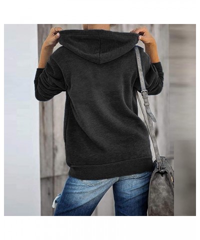 Womens Lightweight Color Block Hooded Sweaters Drawstring Hoodies Pullover Sweatshirts Long Sleeve Zip Up Hoodies I-black $9....