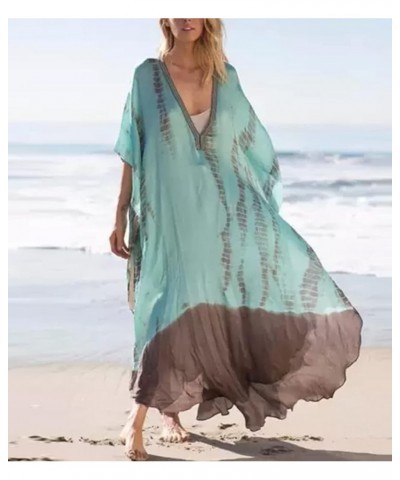 Lace-up Turkish Kaftan Dresses for Women Plus Size Caftans Swimsuit Cover Ups Print 2 $14.72 Swimsuits