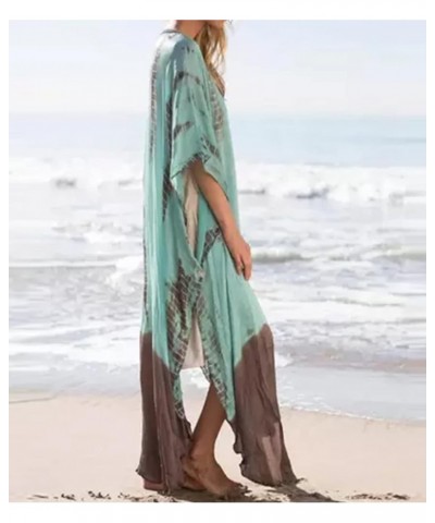 Lace-up Turkish Kaftan Dresses for Women Plus Size Caftans Swimsuit Cover Ups Print 2 $14.72 Swimsuits