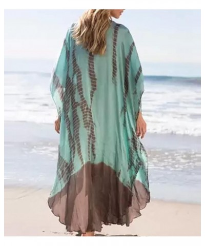 Lace-up Turkish Kaftan Dresses for Women Plus Size Caftans Swimsuit Cover Ups Print 2 $14.72 Swimsuits