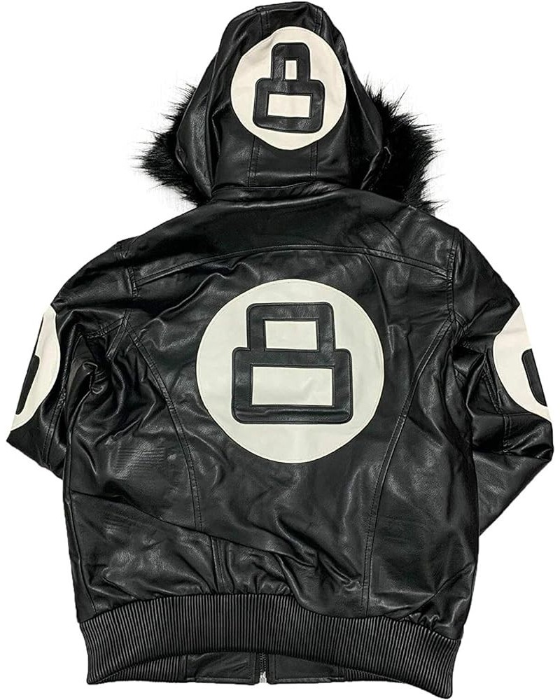 8 Ball pool bomber jacket men with faux leather, Trendy baseball jacket, Varsity Jacket with perfect combination of Faux Fur ...