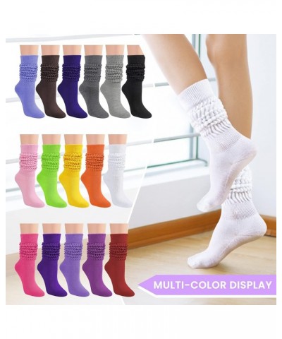 Slouch Socks Women 3 Pairs Scrunch Knit Knee High Boot Socks Size 6-11 Light Purple-pink-rose $12.73 Activewear