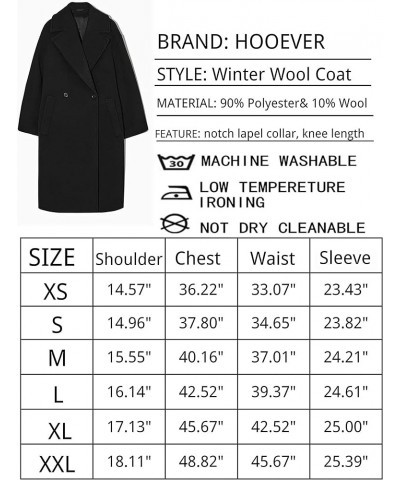 Women's Winter Wool Coat Casual Notch Lapel Single-Breasted Peacoat Green $33.14 Coats