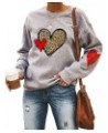 Love Heart Shirt Valentines Day Plus Size Pullover Women Long Sleeve Tops Crewneck Sweatshirts Mother's Day C Love Gray $11.3...