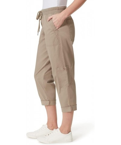 Women's Pull on Drawstring Cargo Capri Hazelnut $16.01 Jeans