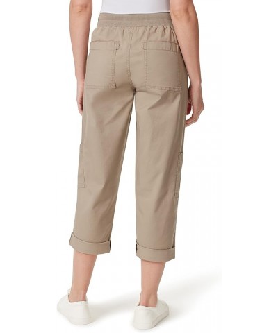 Women's Pull on Drawstring Cargo Capri Hazelnut $16.01 Jeans