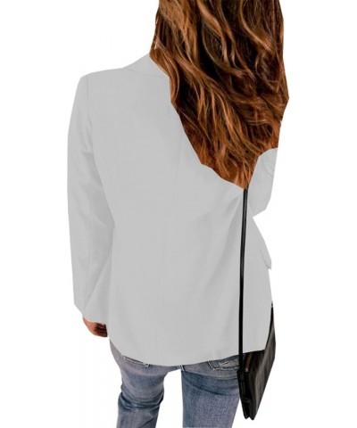 Women's Casual Blazers Long Sleeve Casual Jackets Lapel Work Jackets Blazer with Pocket White $15.35 Blazers