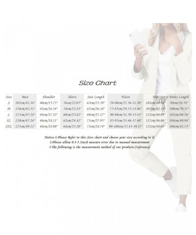 Womens Elegant Solid Color Suit Long Sleeve Cardigan Pockets Top Elastic Straight Leg Official Pants Suits for Ag $27.72 Blazers