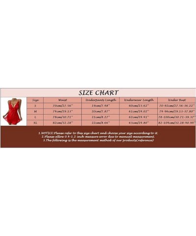 Lingerie for Women Womens Lace Lingeries Chemise Sexy V Neck Nighty Mesh Sleepwear Plus Size Boudoir Teddy Nightdress Z93 Red...