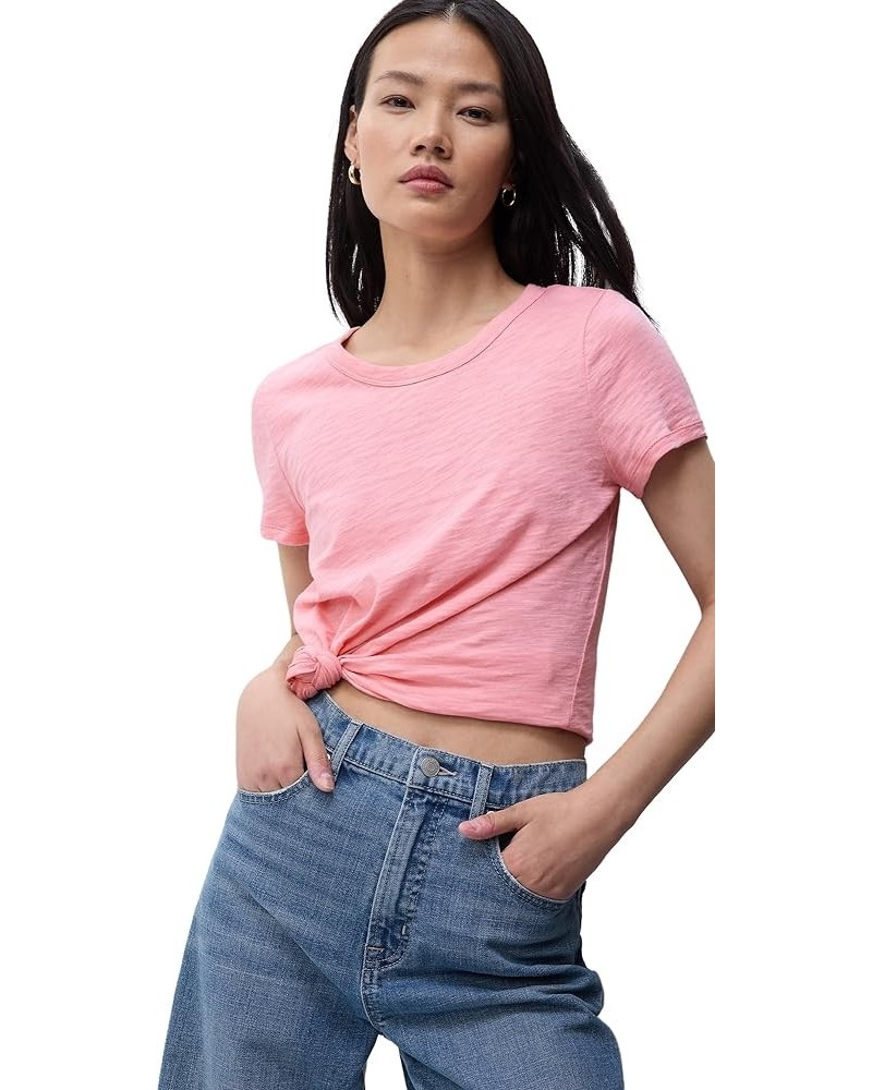 Women's Foreversoft Short Sleeve Crew Neck T-Shirt New Cottage Pink $7.77 T-Shirts