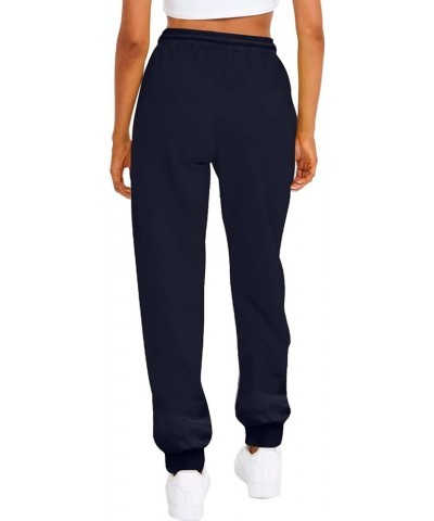 Women Baggy Sweatpants Cinch Bottom Joggers Pants High Waisted Elastic Athletic Fit Lounge Trousers with Pockets Z1-navy $9.3...