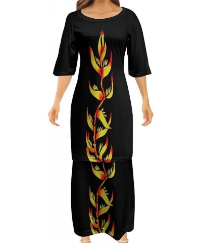 Polynesian Puletasi Traditional Dresses Hawaiian Custom Samoan Half Sleeve Two Piece Set Women Dress Eoq2fkwxpbfu $29.65 Dresses