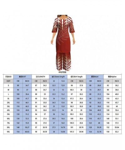 Polynesian Puletasi Traditional Dresses Hawaiian Custom Samoan Half Sleeve Two Piece Set Women Dress Eoq2fkwxpbfu $29.65 Dresses