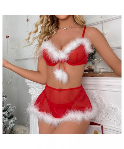 Sexy Christmas Lingerie Bodysuit For Women 2023 Naughty Plus Size Santa Exotic Teddy Babydoll Satin Velvet Bowknot Sleepwear ...