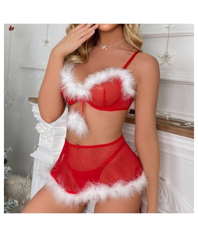 Sexy Christmas Lingerie Bodysuit For Women 2023 Naughty Plus Size Santa Exotic Teddy Babydoll Satin Velvet Bowknot Sleepwear ...