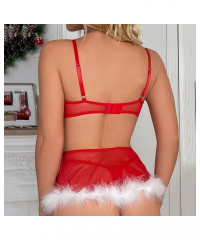 Sexy Christmas Lingerie Bodysuit For Women 2023 Naughty Plus Size Santa Exotic Teddy Babydoll Satin Velvet Bowknot Sleepwear ...