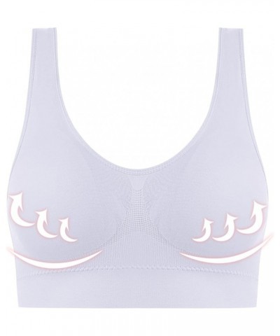 Sport Bras for Women High Support Pack Full Coverage Wireless Sports Bra Soft Cotton Push Up Bra High Stretch Sports Bras A03...